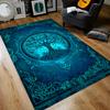 Celtic Tree of Life Plush Area Rug - Non-Slip, Fade-Resistant Carpet for Living Room, Bedroom, and Game Areas - Soft Polyester