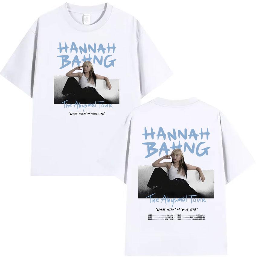 Harajuku Hannah Bahng Hip Hop T Shirt Mens Womens High Quality Fashion Cotton Short Sleeve Tshrit Summer ONeck Clothes Hot Sale