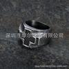 Vintage Distressed Stainless Steel Cross Unisex Ring Punk Style Jewelry