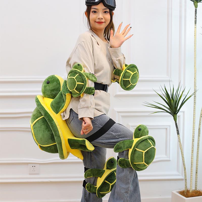 

Плюшева захисна екіпіровка для катання на лижах Черепаха: Захисні накладки на стегна, коліна, лікті, сідниці 23cm 0.1kg зелений