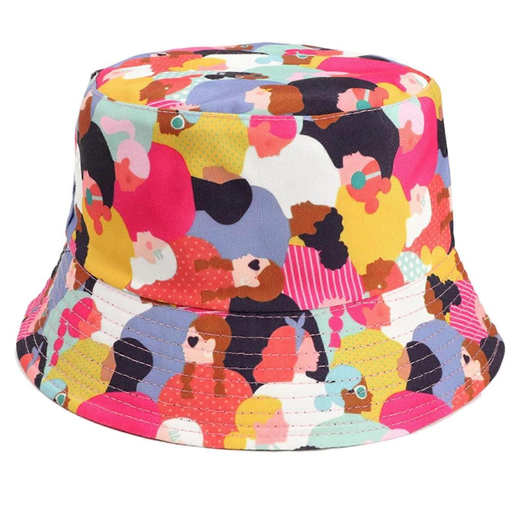 Cartoon Bucket Hat Small Pattern Fisherman Hat Double-sided Basin Hat All-match for Outdoor Running Walking Camping One