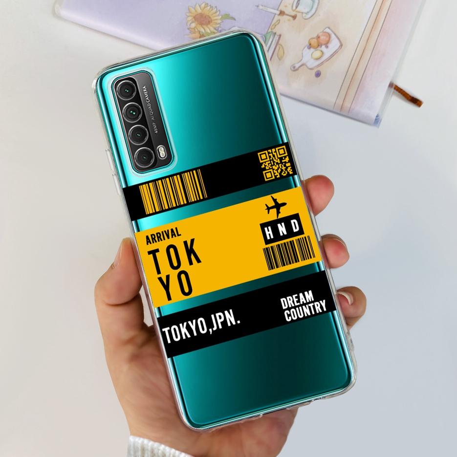 For Huawei P Smart 2021 Case PPA-LX1 PPA-LX2 New Fashion Painted Cover Soft TPU Phone Case For Huawei Y7a Psmart 2021 Coque Capa
