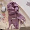 Winter Wool Scarf For Women Long Warm Cashmere Scarves Hijab Solid Lady Shawl Wrap Female Pashmina Bandana Head Scarfs New