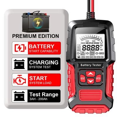Probador de batería de automóvil de 12 V y 24 V, herramienta de diagnóstico de medición universal digital LCD para vehículos, camiones, motocicletas y SUV