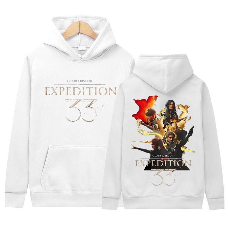 Clair Obscur Expédition 33 Print Hoody Unisex Fashion High Quality Fleece Pullover Sweatshirt Retro Oversized Long Sleeve Hoodie