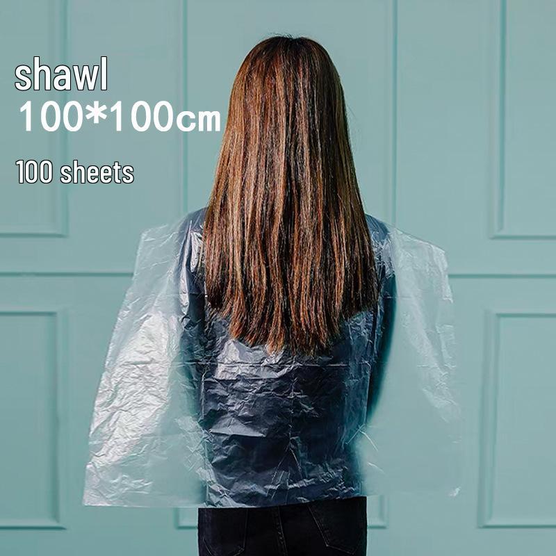 

Водонепроницаемый одноразовый парикмахерский фартук для перманентной завивки, окрашивания и масляных процедур - утолщенная пластиковая накидка для профессионального использования.