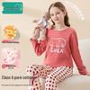 Set de pijama cu mânecă lungă din bumbac pur pentru fete
