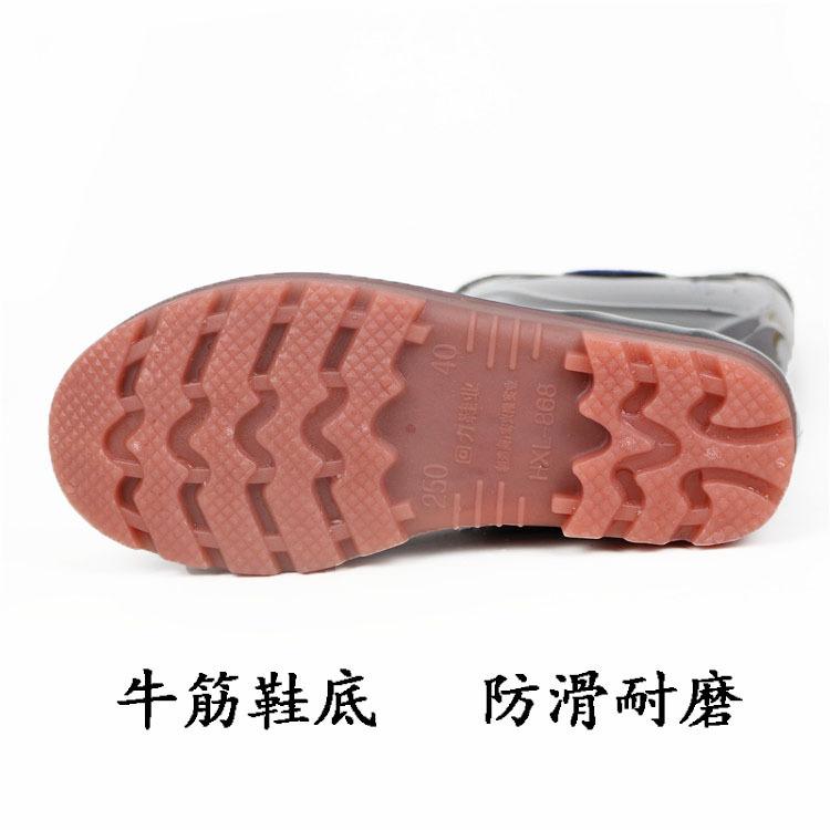 Medium and high tube rain shoes Construction site Industrial and mining work Labor insurance Wear-resistant water shoes Cow tendon sole rain boots