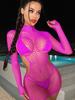 Cosplay 18 Lingerie Abito Nuovo Donne Completo Completo Sexy Mini Abito Bodystocking Nero Maglia Trasparente Teddy Babydoll Camicia da Notte