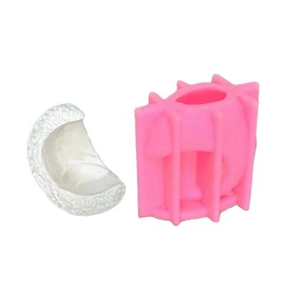 Moon Shape Candle Holder Mold Crystal Epoxy Resin Molds Candlesticks Ornament Silicone Mold Concrete Plasters Molds