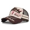 Washed Mesh Baseball Cap Men'S Summer Trendy Brand Embroidered Cap Fashion Versatile Sun Hat