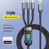 100W Crystal 3-in-1 Transparent Data Cable with Light Version