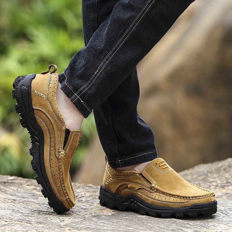 Retro Hakiki Deri Kadın Flats Ayakkabı El Yapımı Yuvarlak Ayak Dantel-up Yumuşak Tabanlar Rahat günlük ayakkabı