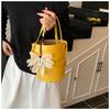 Mini Handbag With Flower Pendant Women's 2025 New Fashion Mobile Phone Bag High-end Small Exquisite Crossbody Bucket Bag