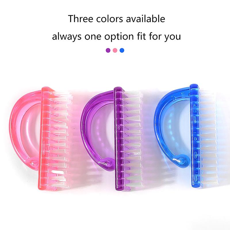 Pulizia Pennelli Unghie Manicure Rimuovere Polvere Strumento Pulizia Unghie Grande Plastica Manicure Pedicure Fibra Morbida Lana Pennello Esfoliante