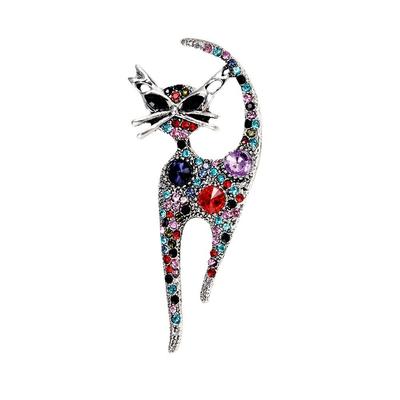 Retro En Schattige Kleine Broche, Kruis,rand Europese En Amerikaanse Mode Dier Diamant,ingezette Broche, Internet Creatieve Kraagspeld.