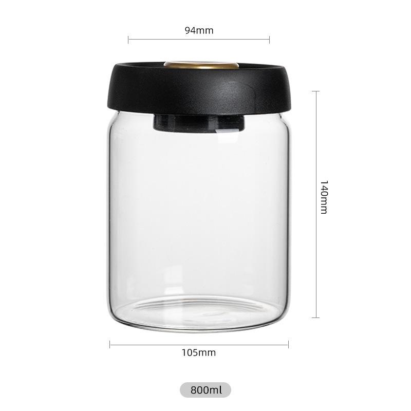 Vacuum-Sealed Coffee Bean Glass Jar: Moisture-Proof Kitchen Storage