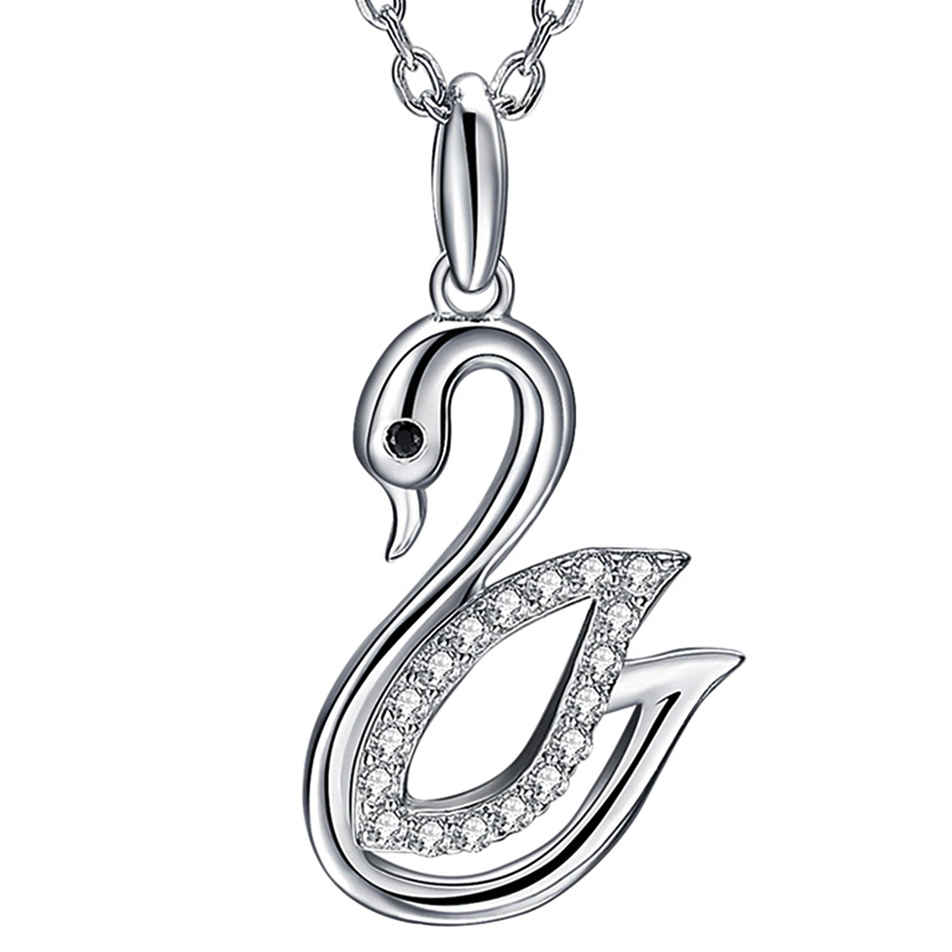 

Модное ожерелье с подвеской в ​​виде белого лебедя, женская цепочка на ключицу