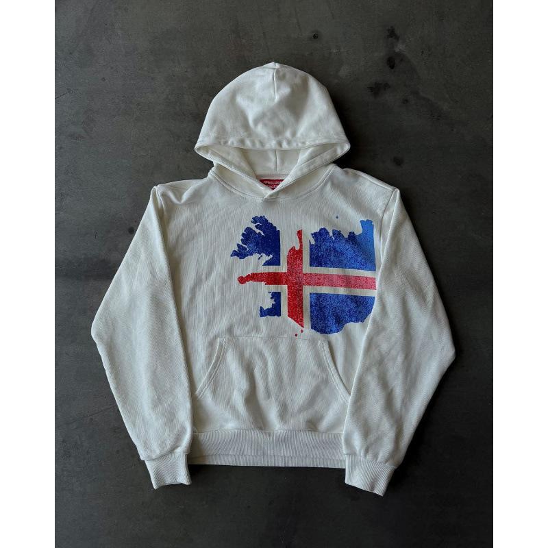 Personalized Dark Print Sweater Long-sleeved Pullover Hoodie Retro Jacket Street Trend Y2k