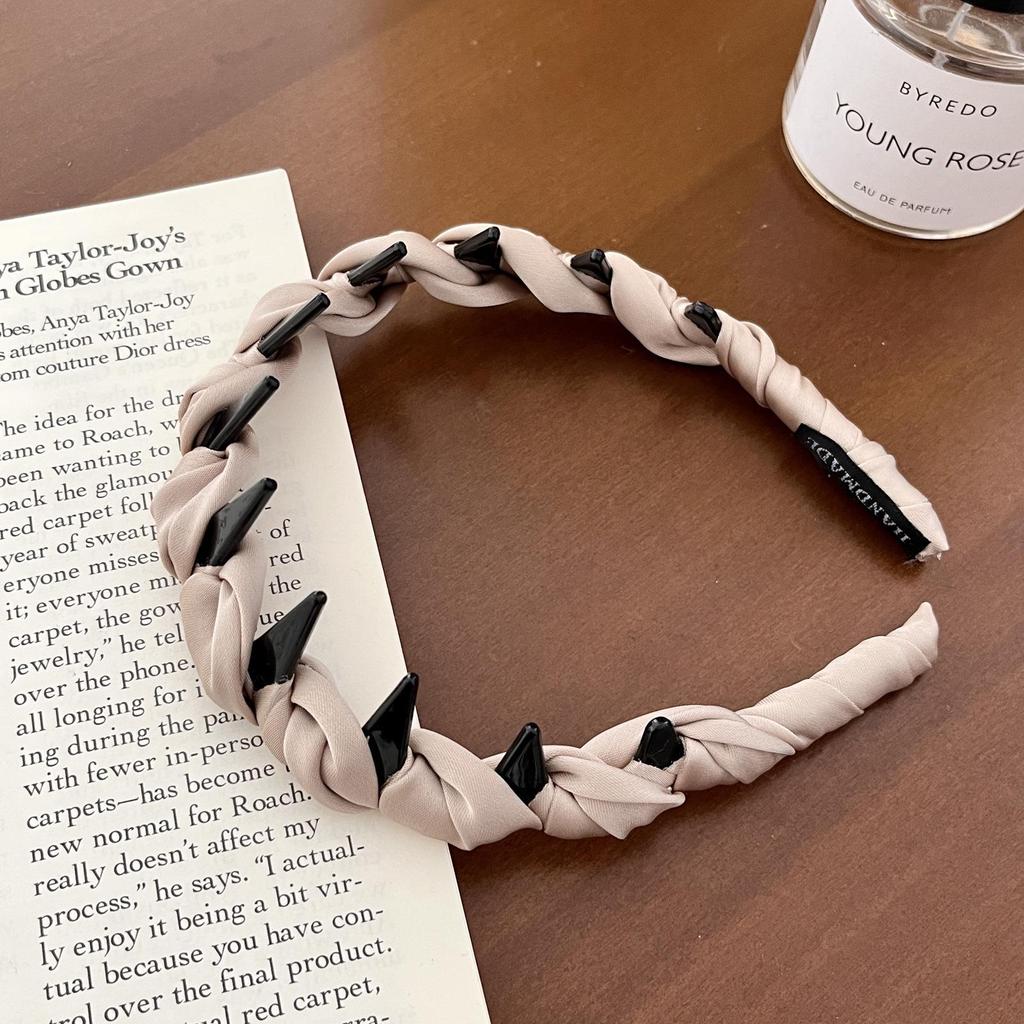 High-End Women's Bow Headband with Teeth - 2025 Face Washing & Hair Pressing Accessory
