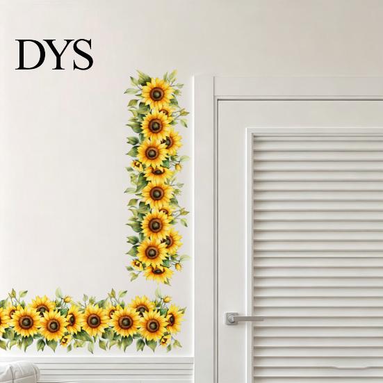 Multi-scenario Wall Decoration Flowers Plants Sticker Self-Adhesive Hanging Vines Wildflower Butterfly Healing Home Decor Removable Art Mural