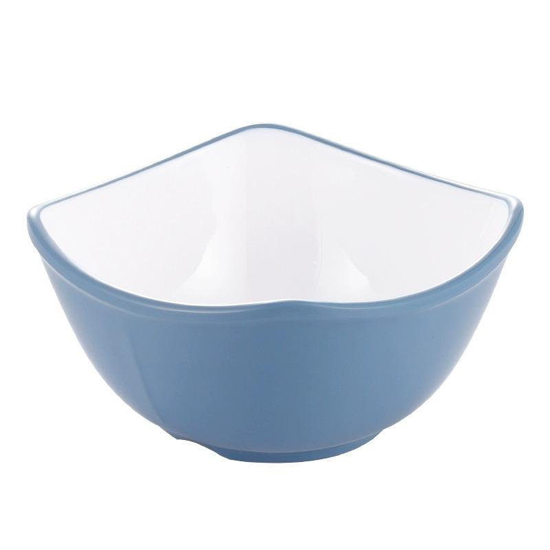 Melamine Imitation Porcelain Square Bowl – Plastic Soup, Dessert, BBQ, Bibimbap, Small Dish for Fast Food.