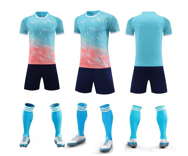Unisex Adult Children Football Match Uniform Quick Dry Anti-sweat Soccer Jersey Short Sleeve Sport Training Outfit