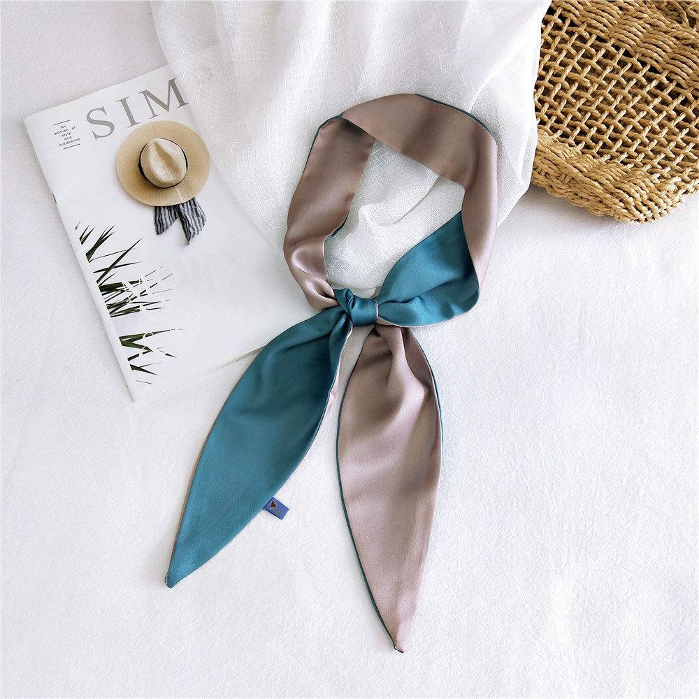 Nuova sciarpa tinta unita per le donne in primavera e autunno versatile cinturino da polso a nastro fascia decorazione alla moda protezione del collo per studenti piccola sciarpa