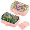 2Pcs DIY Animal Pattern Portable Crystal Pill Dispenser 6 Grid Diamond Painting Dot Pill Box Moisture-Proof for Adults Beginners