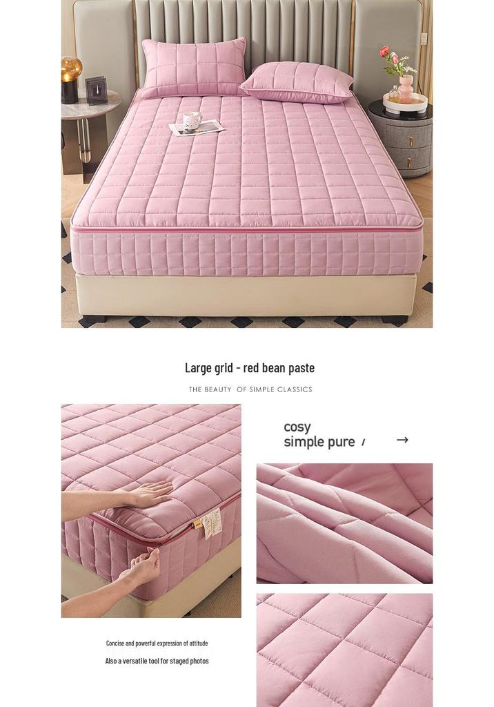 Premium Zippered Quilted Mattress Protector - Dustproof Six-Sided Fitted Sheet Cover
