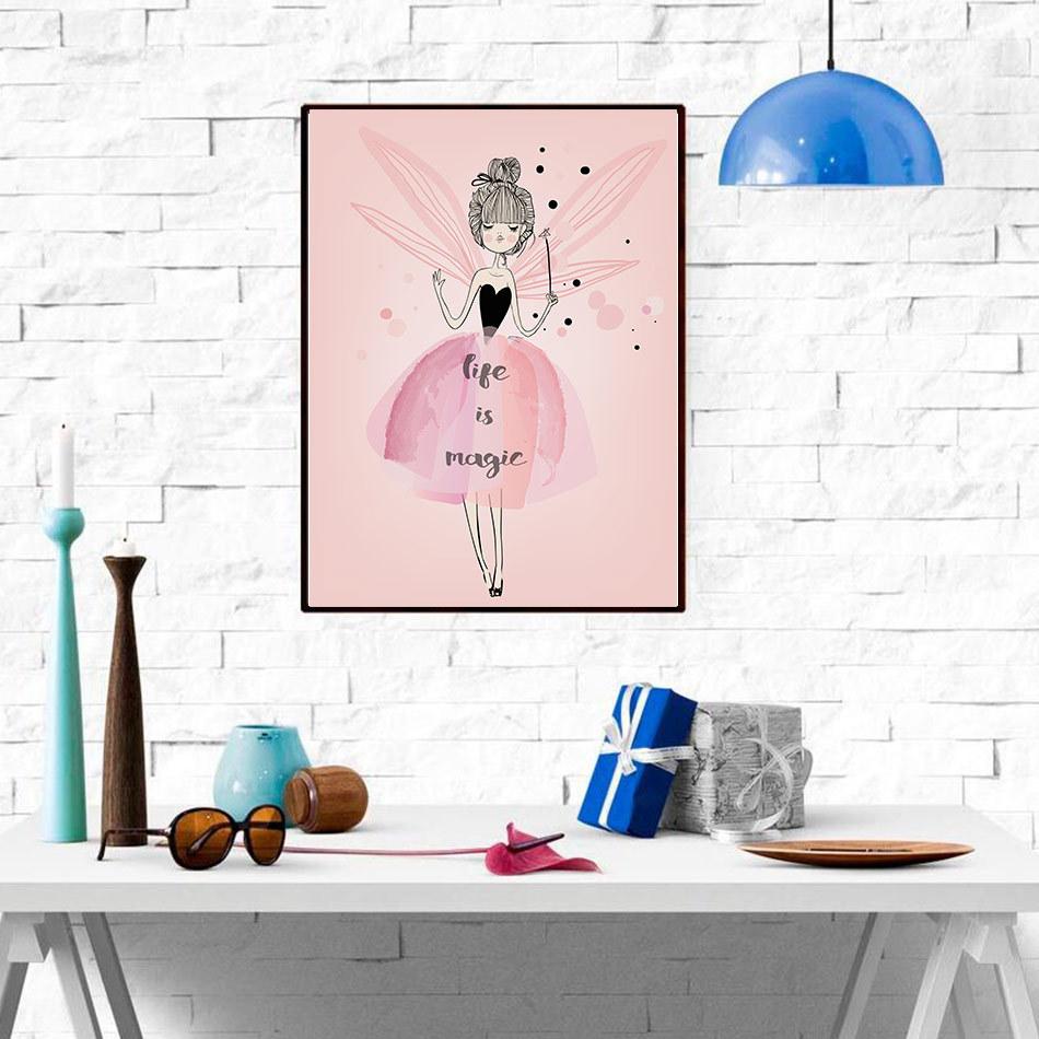 

Кавайное украшение, тканевая картина для гостиной, висящая картина, плакат, акварель, рисунок для девочек, ядро 21x30cm no frame