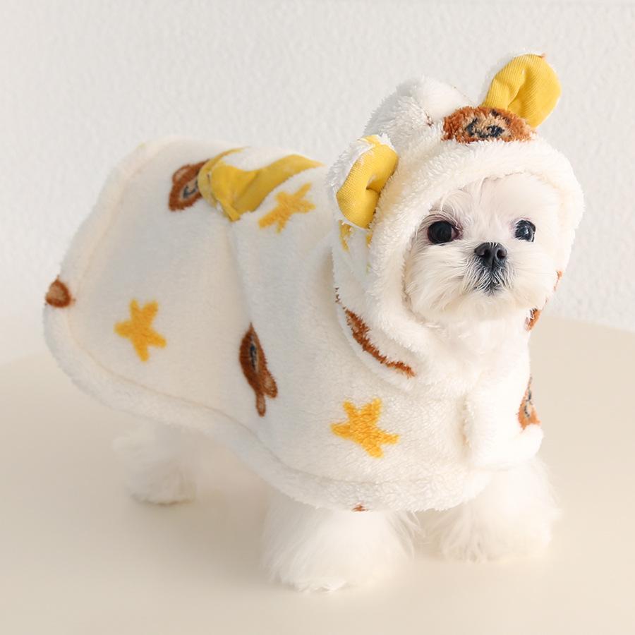 Winter Autumn Pet Hooded Blanket Cloak Indoor Fleece Dog Sleeping Cape Puppy Poncho Coat French Bull Outfit