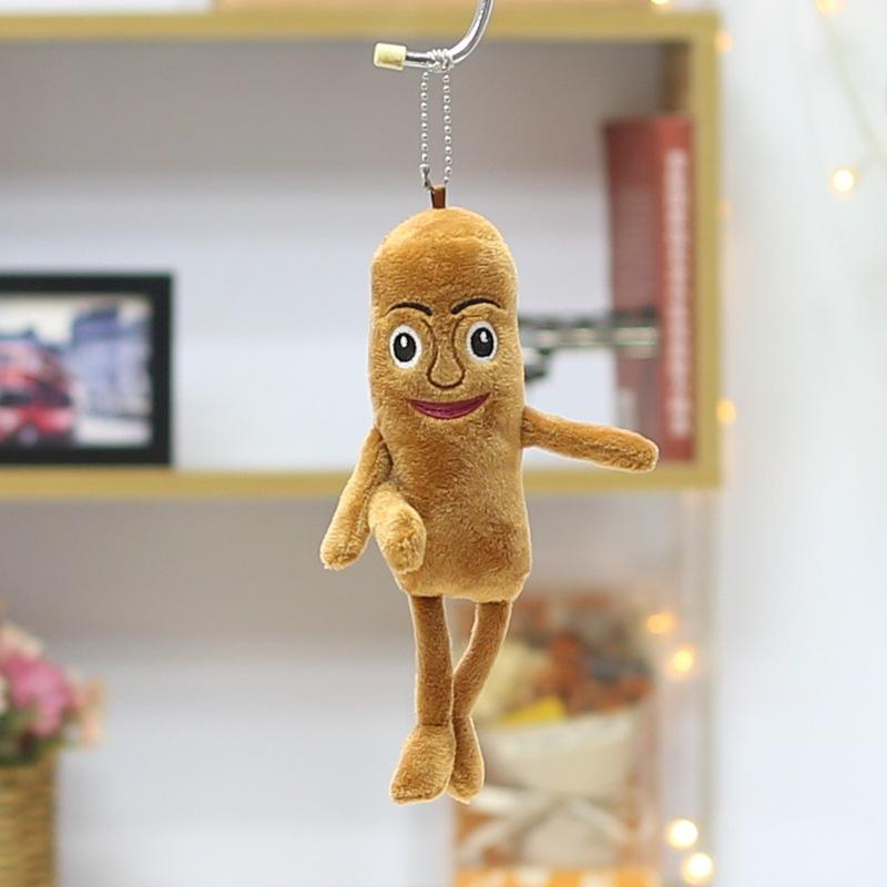 Mountain and Sea Ceremonial Wooden Stick Man Doll Pendant Keychain Shark Doll Small Doll Banana Monkey Plush Toy