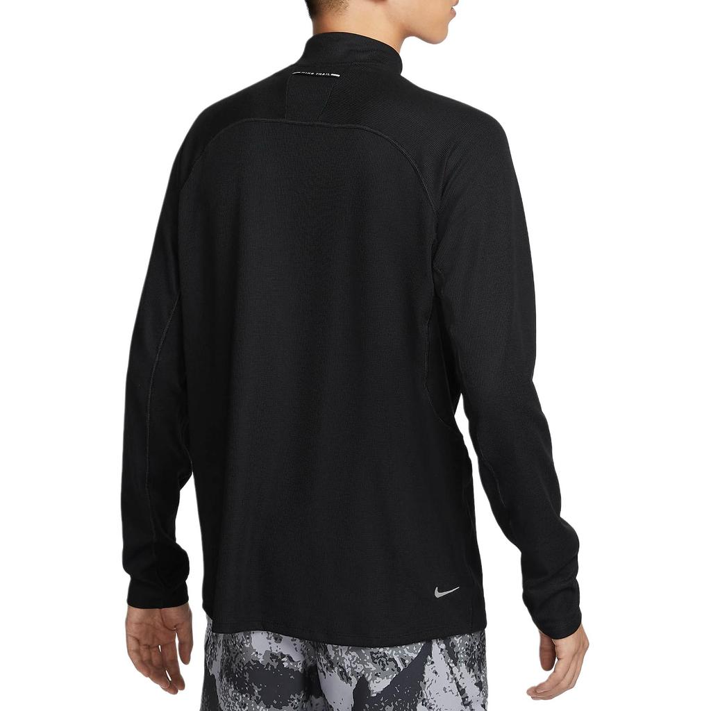 Nike Dri-Fit Trail Solid Color Comfortable Warm Quick-Dry Half-Zip Sweatshirt Unisex Sweatshirt Black Mountain-Top-White FV9995010