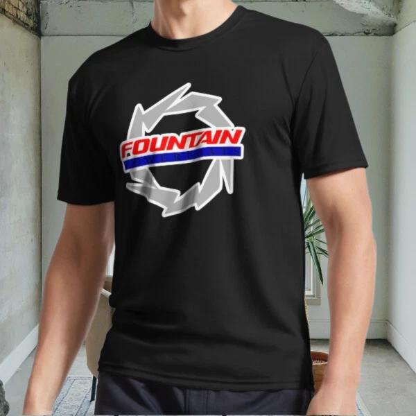 

New Fountain Powerboats Bo Active Logo Men s Black T shirt Funny Size S to 5XL S