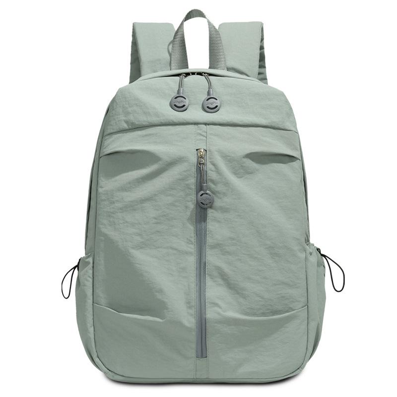 Men's Large Capacity Casual Backpack with Printed Logo, Double Straps, Laptop Compartment, Travel & School Use.
