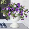 2Pcs Hanging Artificial Morning Glory UV Resistant Realistic Fake Plastic Flower Wedding Party Indoor Outdoor Garden Wall Hanging Faux Bloom