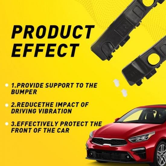 For Kia Forte Bumper Front Bracket Retainers Assembly Set 2pcs