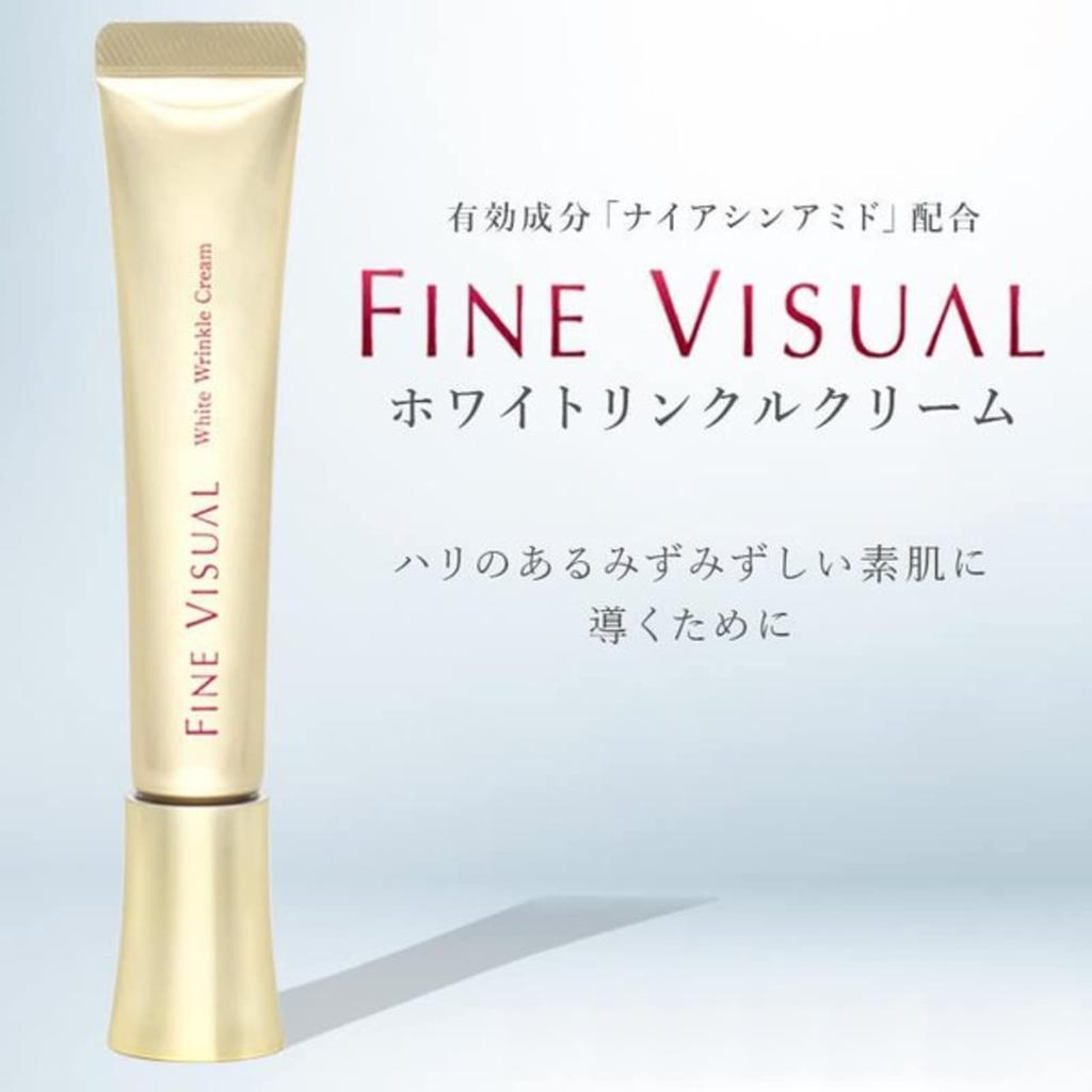 FINE VISUAL Wrinkle 18g for Wrinkle Spot and Eye Area Cream, (1-Month Supply), Medicated, Whitening, Improvement, Removal,