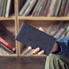 Snovist Camel Leather Long Wallet for Men (02.Navy)