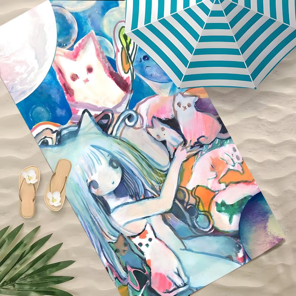 A-Aya Takano Towel Microfiber Beach Towel, Quick-Dry, Sand-Free, Ultra-Fine Fiber, Super Soft.