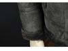 Men's Hong Kong Style PU Leather Fur-Lined Jacket