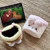 Dorm Room Storage Rilakkuma Hanging Bag Cute Korilakkuma Plush Organizer Soft Kawaii Caddy For Desk Cosmetics Storage Girl