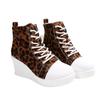 Foreign Trade Large Size Slope Heel High Top Canvas Shoes Women's Summer New Fashion Versatile Thick Sole Heightening Casual Shoes Spot