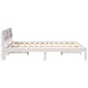 White Bed Frame with Headboard 140 x 200 cm Solid Pine Wood