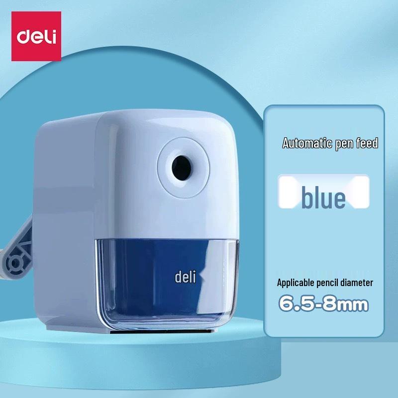 Deli 71158 Automatic and Hand-Crank Pencil Sharpener for Primary School Students