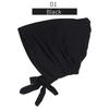 Solid Color Elastic Tie-Back Modal Undercap Hijab Scarf Adjustable Kufi Cap