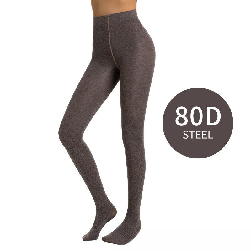 

Knitted AB Dual Color Imitation Cotton Pantyhose L темно-сірий