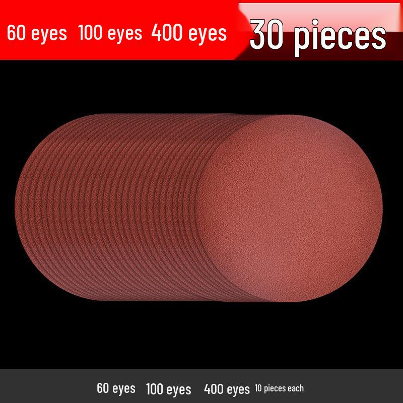 4" Sandpaper Flocking Woodworking Polisher with Self-Adhesive Hook & Loop Angle Grinder Sanding Discs
