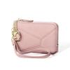 2025 Genuine Leather Zip Coin Purse for Women Apanese & Korean Style Mini Wallet with Keychain Large Capacity 3 Card Slots Ultra Thin & Lightweight